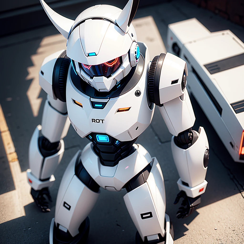 robot rabbit, White color