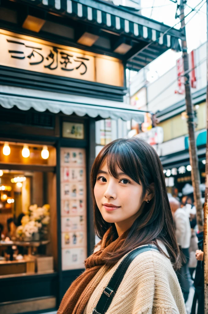 ((Highest quality)), ((masterpiece)), (detailed), Japanese,Street Corner,Beauty,Shopping,Tokyo,Mature Woman,50th Generation