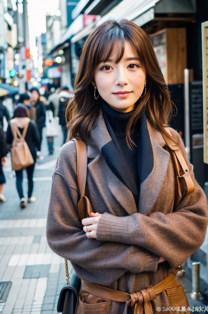 ((Highest quality)), ((masterpiece)), (detailed), Japanese,Street Corner,Beauty,Shopping,Tokyo,Mature Woman,50th Generation