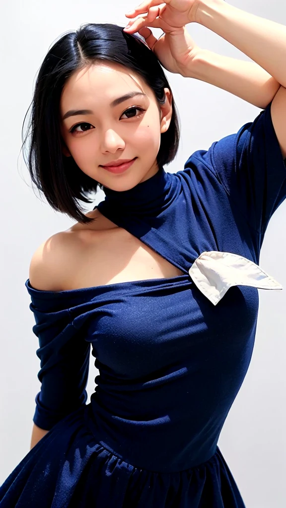 Upper Body, One girl, Gray Hair, ponytail, Purple eyes, (Ninja), dagger, Medium Breasted ,scarf, wallpaper, magic circle background, Particles of light, Blue Fire,Nipples are visible、Smile・Small breasts、Small breasts
