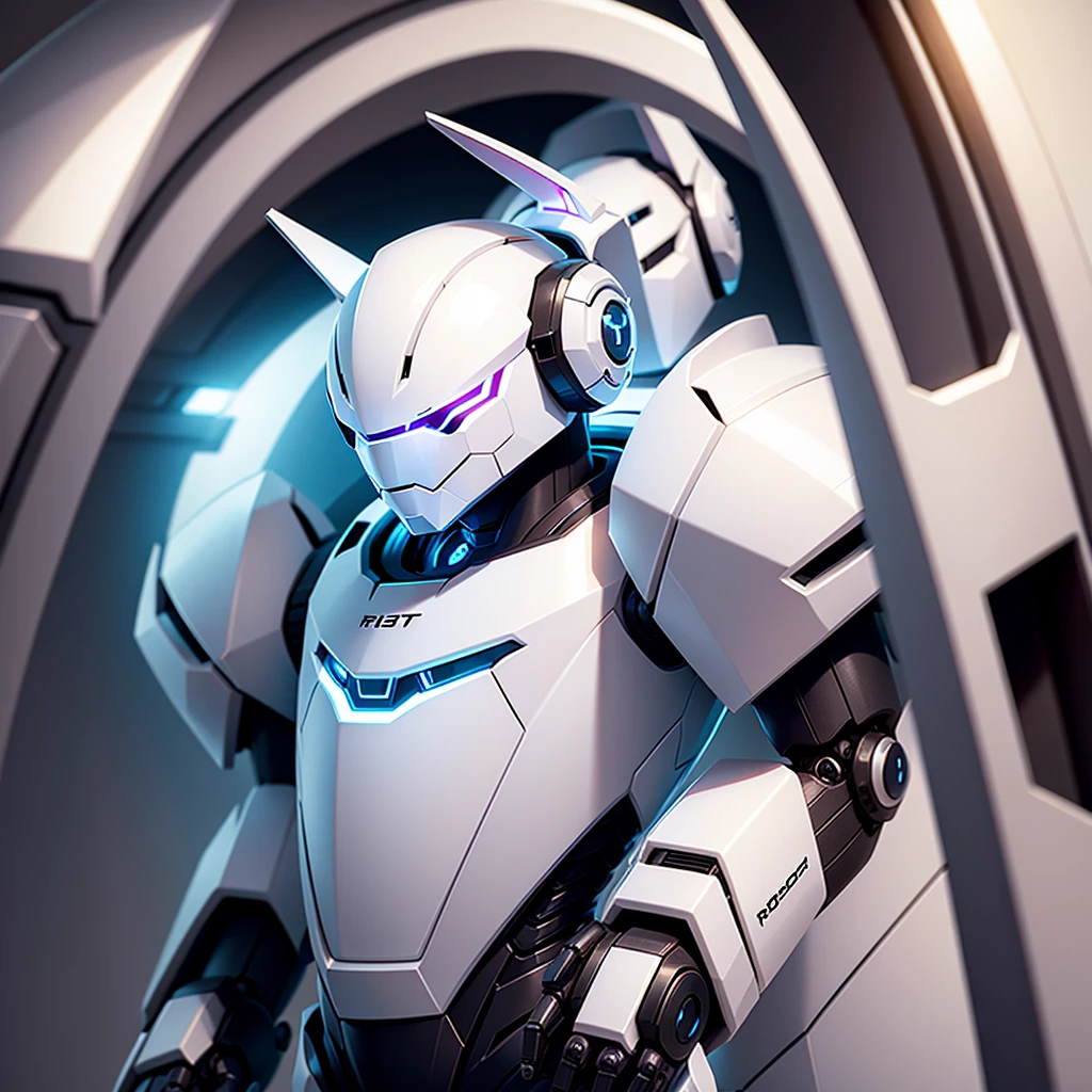 robot rabbit, White color, male gender,