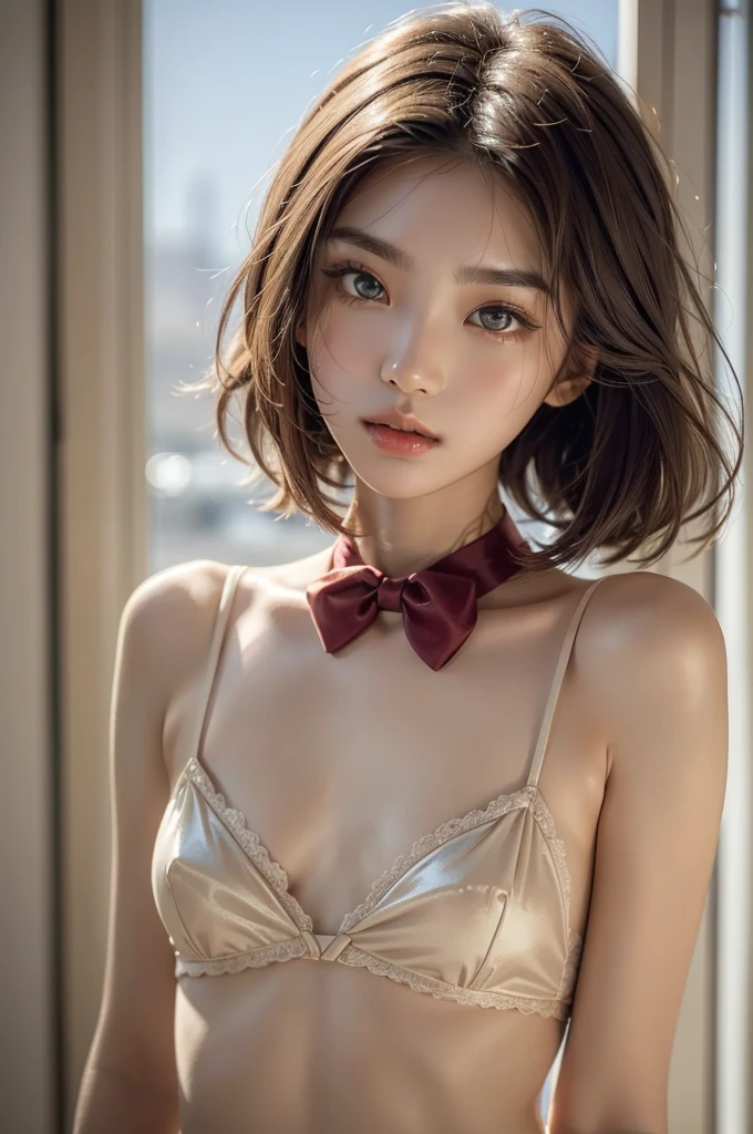 4K,((Highest quality)), ((masterpiece)) , BREAK,((one girl)), (detailed),((in Gym)), ((One girl)),((perfect anatomy)), ((nude)),(()),((flat chest:1.5)), (stare at viewer with stern eyes:1.5),((one girl)),(bitting own lip:1.1),(angry:0.9),nose blush,(shamefull:1.2),(bob cut hair),surprised, ((beautiful realistic face)),((A bow tie)),Beautiful Korean Women, Beautiful young Korean woman, Young and adorable Korean face, Gorgeous Young Korean Woman, Korean Girls, Girl cute beautiful face, Portraits of Korean female idols, Young and pretty Asian face, Cute natural anime face,Asian pretty face,((finely detailed face)),((glistening eyes)),((glistening eyes )),((large eyes)),(( pretty eyes)) ,(detailed),Perfect Face,((One girl)), ((clear eyes)),((show nipples)),((beautiful skin)), don't wear anything ,(show nipples),(upper body)