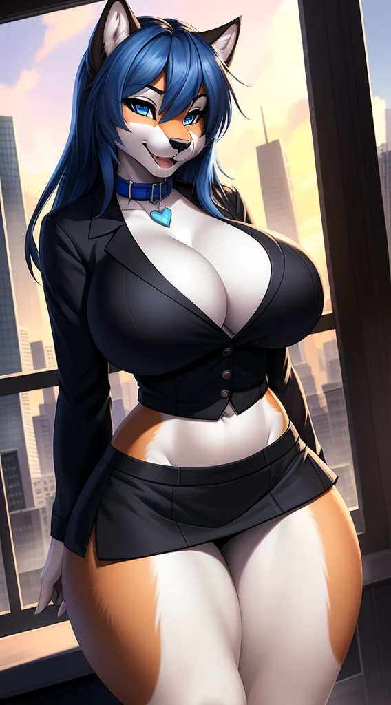 ((((sfw)))), uploaded the e621, beautiful and detailed,woman (((female))) ((anthro)) Black anther, Ross Tran, by ruan jia, by zaush, by foxovh, lighting cinematic, seductor, Black Panther, thighighs, (giant chest), full body view, (anthro, fluffy fur, character focus:1.1), 1girl, anthro dog girl, body fur, solo, giant breasts, (thick thighs:1.4), curvy, focus on giant , big ass sexy ass sexy invitation, (heart-shaped pupils), sexy, seductive, fall in love girl, nice, cute, naughty face, bedthrom, big aureola sahow , show , Black hair with blue highlights. night looking the raiin . mini_short inside butt highschool girl, semi-butonned uniform niform, with his shirt soaked from front show giant (barely_visible_booba) big_, visibile saliva offering the breasts and sex partial clothes (She is standing) ((She is showing her sensuality) ( blue collar.) hottest hot 1st position for sexy blue eyes confortable naughy face anime-style cartoon-style with blue hair and wearing teacher clothes, digital drawing and colorful city in the background, sexual expression.)mini skirt (black_clothes)
