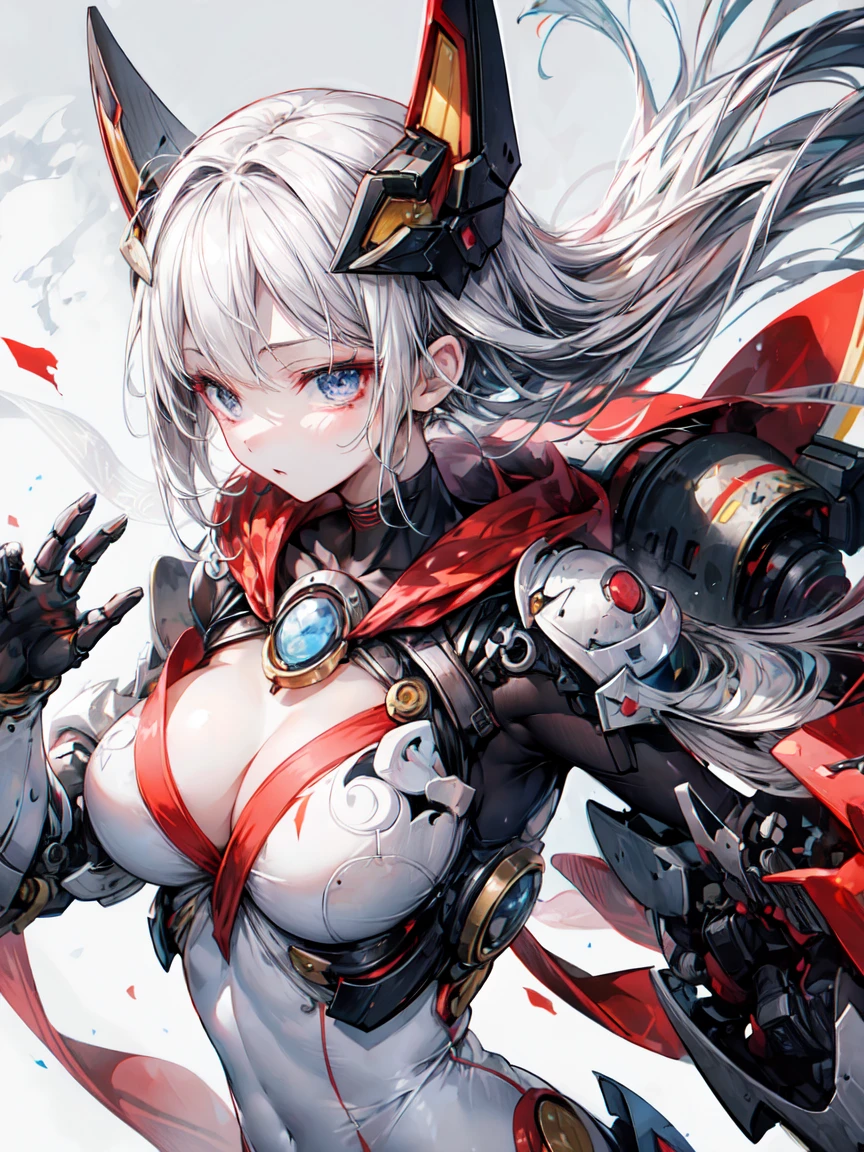 (masterpiece, Highest quality, Highest quality, beautifully、beautiful:1.2), (One beautiful woman:1.3), original, High resolution, small, Very detailed, Detailed Background, Cinema Lighting, shape, , Active Pause, (Japan Theme:1), Divinity, Light, Super Warrior, Hero,Warrior Armor, whole body, Android Seam, ((Amaterasu Oomikami,The Supreme God of Japan,Sun God,Blasphemy)),Shingard, destruction, (1 Beauty),(28-year-old beauty), alone, Perfect Face, The most beautiful and sexy mecha warrior girl, Very detailedな未来的なメカバトルアーマーを着用, Ultra Future City, Absurd, High resolution, Very detailedな, Bodysuits, Cyborg Girl,Hyper Gigantic Mechanical Arm,Dynamic pose, Nice hands, Perfect hands, Incredibly cinematic,destructionが許可されたロボットを制御できる,Berserk,Legendary Sword,Holding a sword in one hand,Throw your sword at your opponent,