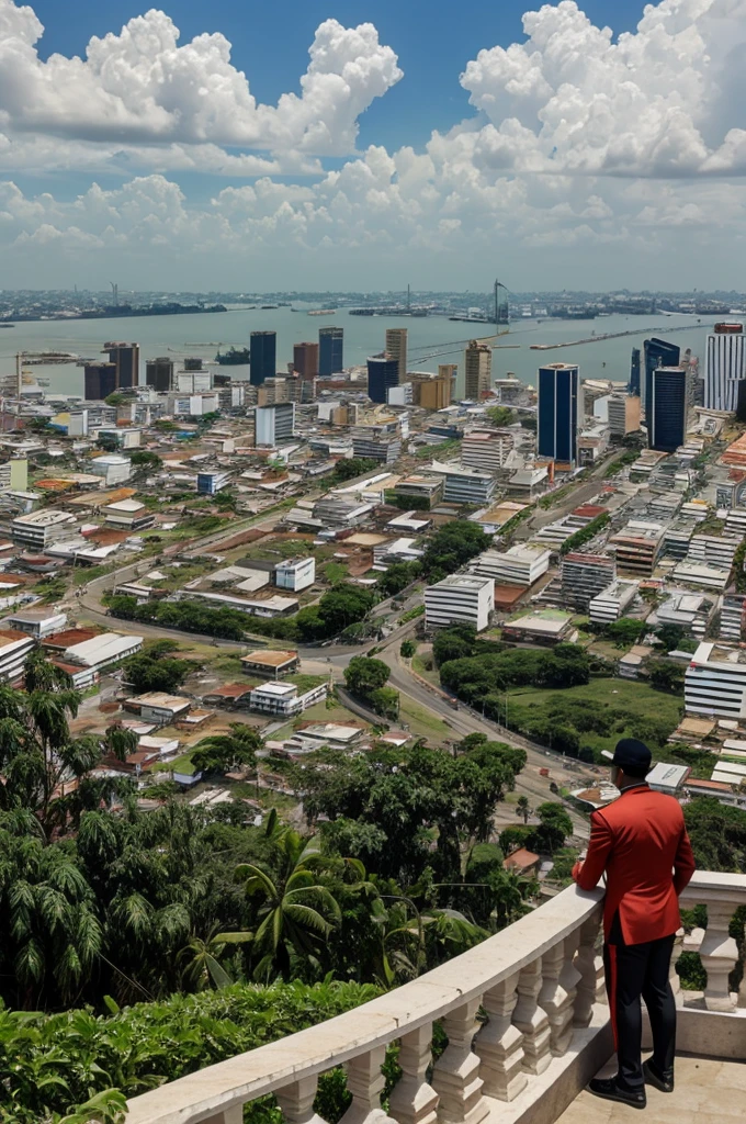 Julio Alfredo Jaramillo Laurido looking at Guayaquil from Santa Ana Hill