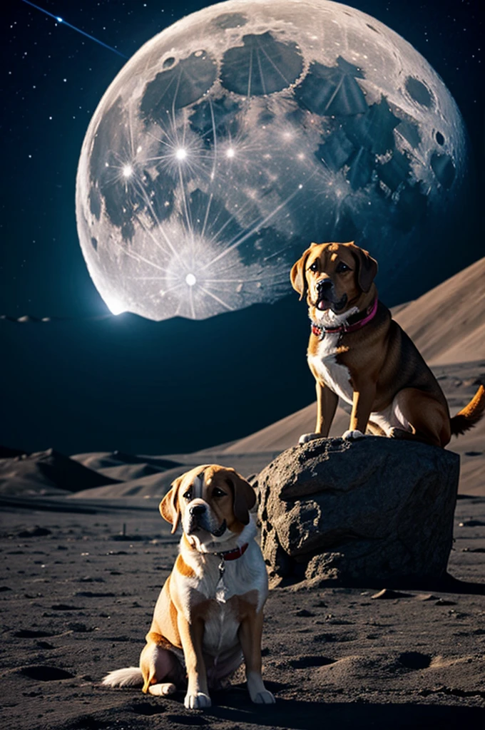 A dog in the moon