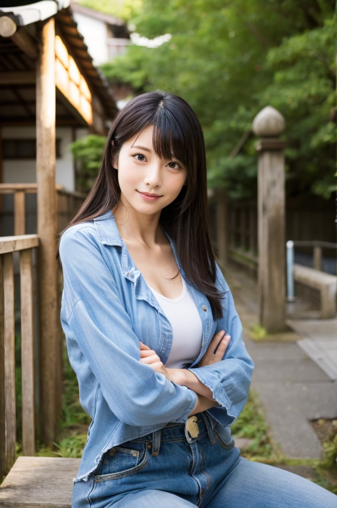 Japan woman facing the front and wearing underwear