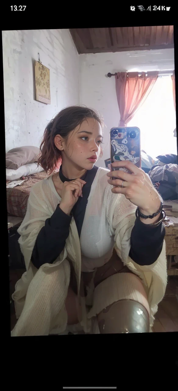 (masterpiece, best quality) (((8kbestqualitty))), ((intricatedetail)) ((blushing)), wet, sweaty, fair skin, redhead hair, short wavy hair, waifu freckles, ((submissive eyes)),choker, slutty woman nsfw outfit, ((messy hair)), short skirt, fishnet thighs, wet shirt, beautiful outfit, see through material, linen clothes, posing, kneeling, thick thighs, wet clothes, see through clothes, stockings, ((( diminutive waist))), birds eye view, pov, high angle, sideviewblowjob, on her knees, open thighs, hands behind her, ((kneeling)), on her hands and knees, cumshot view