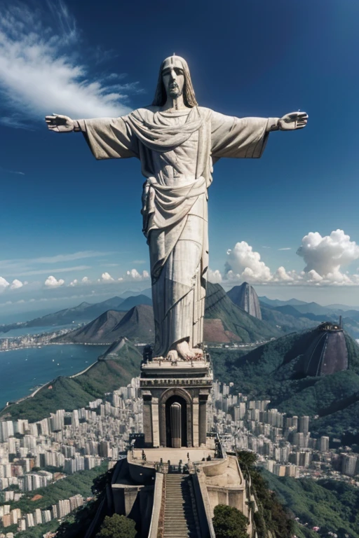 REALISTIC IMAGE OF CHRIST THE REDEEMER STATUE IN RIO DE JANEIRO