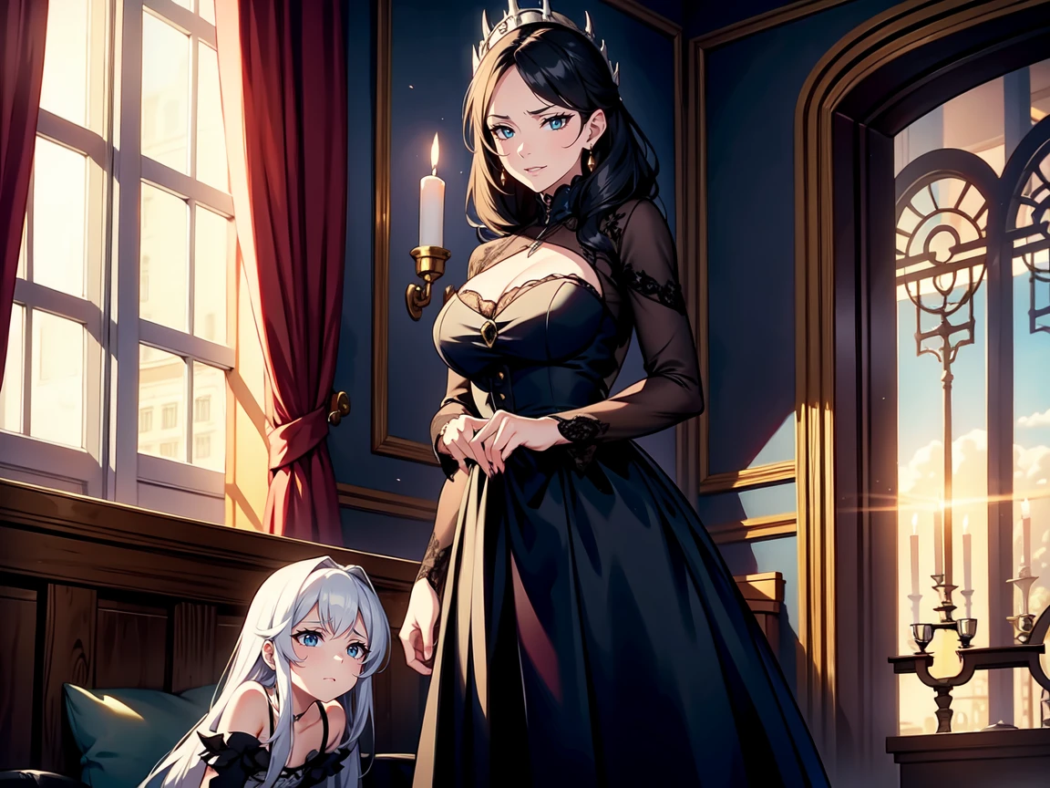 The wicked stepmother who loves to bully her stepdaughter is young and beautiful