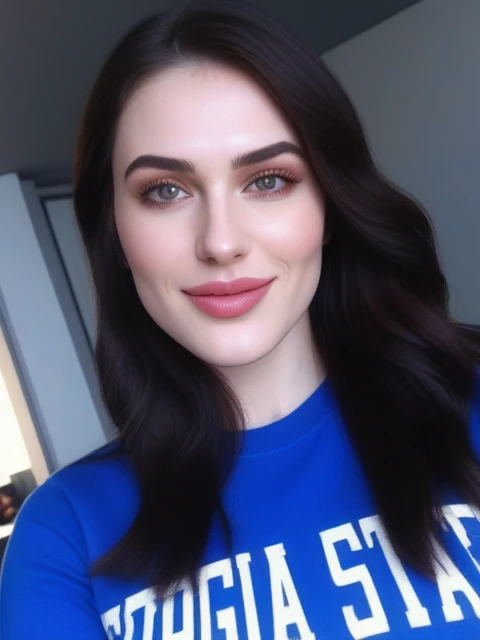 A photo-realistic, highly detailed, full body shot of a beautiful young woman with a super detailed face, large breasts, thin waist, heart-shaped hips, realistic skin texture, intricate facial features, long eyelashes, glowing skin, glossy lips, elegant pose, dynamic lighting, soft depth of field, cinematic composition, vibrant colors, masterpiece, 8k