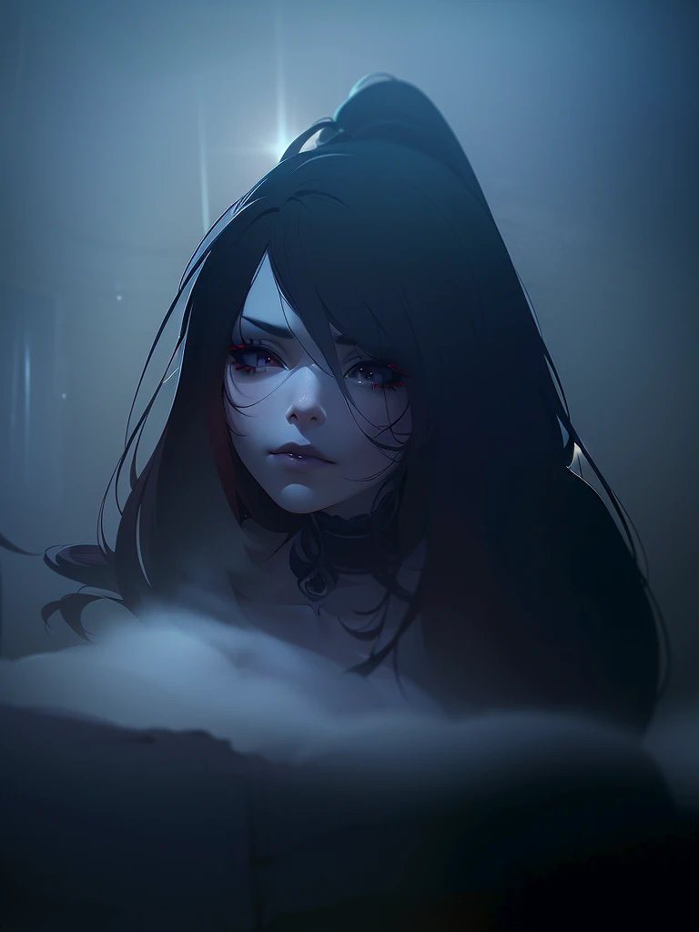 (best quality,4k,8k,highres,masterpiece:1.2),ultra-detailed,(realistic,photorealistic,photo-realistic:1.37),female stormtrooper goth korean girl, gothic,1woman,dark town,red eyes,dark ambient,low saturation,anime style,pale skin,long flowing hair,gothic clothing,silhouette,surreal background,mysterious atmosphere,intense emotions,melancholic expression,lens flare,dramatic shadows,symbolic elements,heavy makeup,pale and dark colors,misty fog,ethereal beauty,subtle texture, dark makeup , full body, wicked smile, seductive witch, piercing all over the face