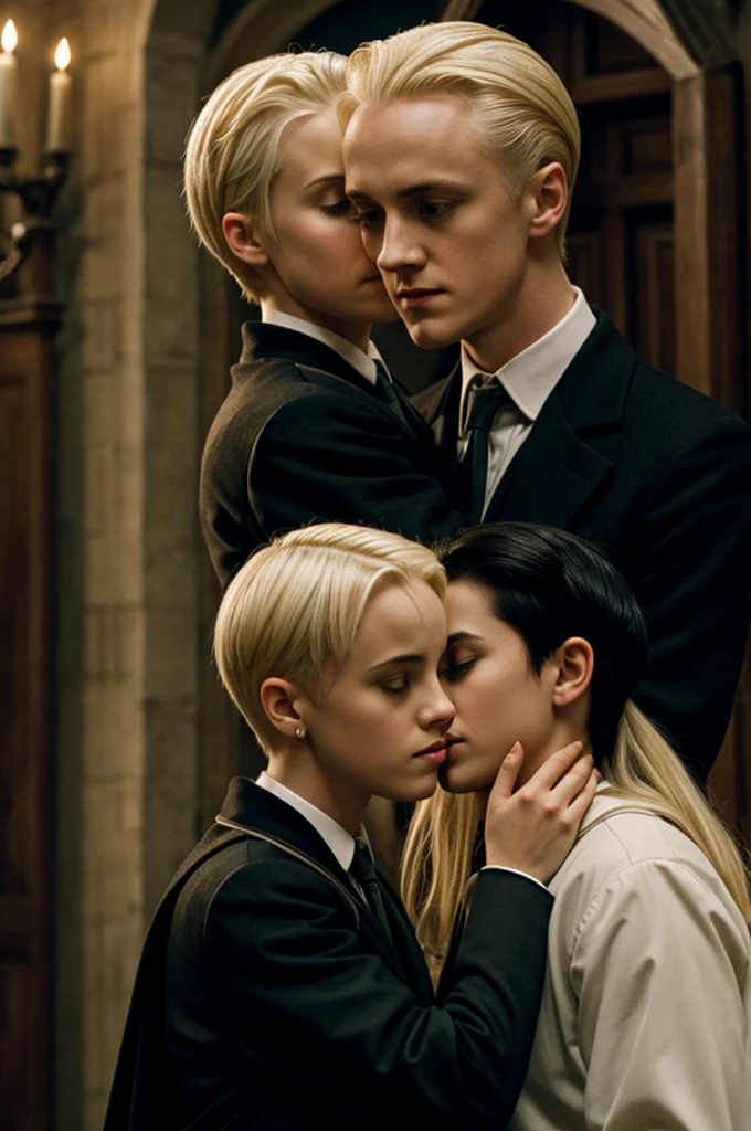 Draco Malfoy kissing Laura 