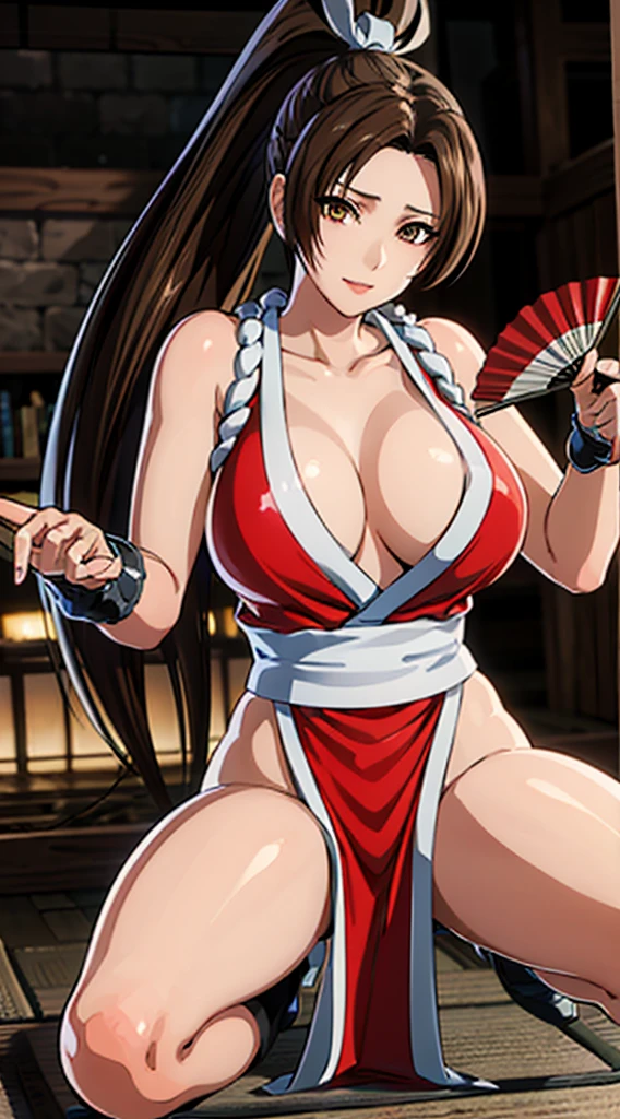 (((Intense action pose:1.6)))、((8K)), ((32k)), ((Highest quality)), ((masterpiece)), ((超High resolution)), ((Tmasterpiece)), (((head shot:1.6)))、((8K)), ((32k)), ((Highest quality)), ((masterpiece)), ((超High resolution)), Fine skin、女性1 person、pink sexy dresses、((Mai Shiranui:1.2)), Expose your shoulders、Brown Hair, Brown eyes, Long and high ponytail, hair band, 1 person、Captivating smile, 25 years old, Japanese Mature, beautiful指, beautiful長い脚, beautiful体, beautiful鼻, beautifulキャラクターデザイン, Perfect Eyes, Perfect Face, jewelry, hair ornaments, king of fighters,((Large Handheld Fan:1.6))、
(Tabletop, Highest qualityの, Highest quality, beautifully、beautiful: 1.2), Very detailed, More detailed,適切な体のProfessionalポーション,Tabletop,Ultra-high quality output images,High resolution,Intricate details,Very delicate and beautiful hair,Realistic photos,dream-like,Professionalの照明,Realistic Shadows,Focus Only,
(Big Breasts:1.2,) , フローティングスカートFine skinの質感, High quality fabric, High quality metallic texture、((Beautiful and dense face))、RAW Photos、Professional, Ultra-fine painting, ((alone)), beautiful胸、Highest quality, Very detailed, Very detailed詳細, Finer details, so beautiful,(Five Fingers, Four fingers and thumb),Concept Art, Anime fantasy artwork, Detailed fantasy art,8KHigh resolution, Detailed Art, 8 Slim legs, Defined, Defined fingers