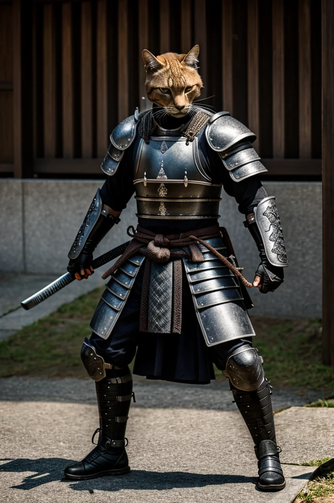 gato Samurai, black with light gray armor
