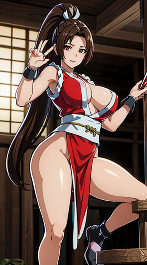(((Intense action pose:1.6)))、((8K)), ((32k)), ((Highest quality)), ((masterpiece)), ((超High resolution)), ((Tmasterpiece)), (((head shot:1.6)))、((8K)), ((32k)), ((Highest quality)), ((masterpiece)), ((超High resolution)), Fine skin、女性1 person、pink sexy dresses、((Mai Shiranui:1.2)), Expose your shoulders、Brown Hair, Brown eyes, Long and high ponytail, hair band, 1 person、Captivating smile, 25 years old, Japanese Mature, beautiful指, beautiful長い脚, beautiful体, beautiful鼻, beautifulキャラクターデザイン, Perfect Eyes, Perfect Face, jewelry, hair ornaments, king of fighters,((Large Handheld Fan:1.6))、
(Tabletop, Highest qualityの, Highest quality, beautifully、beautiful: 1.2), Very detailed, More detailed,適切な体のProfessionalポーション,Tabletop,Ultra-high quality output images,High resolution,Intricate details,Very delicate and beautiful hair,Realistic photos,dream-like,Professionalの照明,Realistic Shadows,Focus Only,
(Big Breasts:1.2,) , フローティングスカートFine skinの質感, High quality fabric, High quality metallic texture、((Beautiful and dense face))、RAW Photos、Professional, Ultra-fine painting, ((alone)), beautiful胸、Highest quality, Very detailed, Very detailed詳細, Finer details, so beautiful,(Five Fingers, Four fingers and thumb),Concept Art, Anime fantasy artwork, Detailed fantasy art,8KHigh resolution, Detailed Art, 8 Slim legs, Defined, Defined fingers