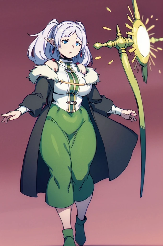 1girl,solo,elf,white hair,grey hair,earrings,pointy ears,long hair,ponytail,green eyes,twintails,parted bangs,thick eyebrows,,, holy magicalgirl, , holy haura, halo, smile, joyfull, paladin, sword holding, full body , boots, standing,cute,breast, curvy, female,fantasy goddess,there is a cartoon picture of a woman with a very large breast, glowing angelic being, glowing holy aura, inspired by Luma Rouge, the non-binary deity of spring, ethereal rainbow nimbus, the butterfly goddess of fire, inspired by Mariel, glowing aura around her, astral fairy, as the goddess of the sun, “uwu the prismatic person, big breast, serious, beautiful eyes, , full body, walking, long robe, long dress, ,priestess ,holy, smile, god rays, ray tracing, sparkle, cinematic lighting, UHD, retina, masterpiece, ccurate, anatomically correct, textured skin, super detail, high details, high quality, award winning, best quality, highres, 1080P, HD, 4K, thunder aura, light aura,full, staff holding, determined, long sleevess, short skirt nfsw
