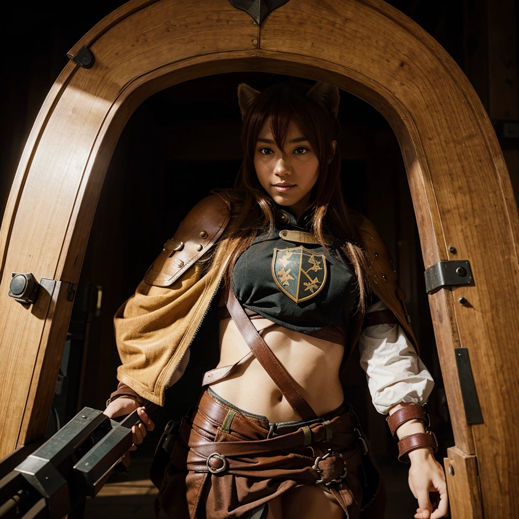 Raphtalia carrying the shield 