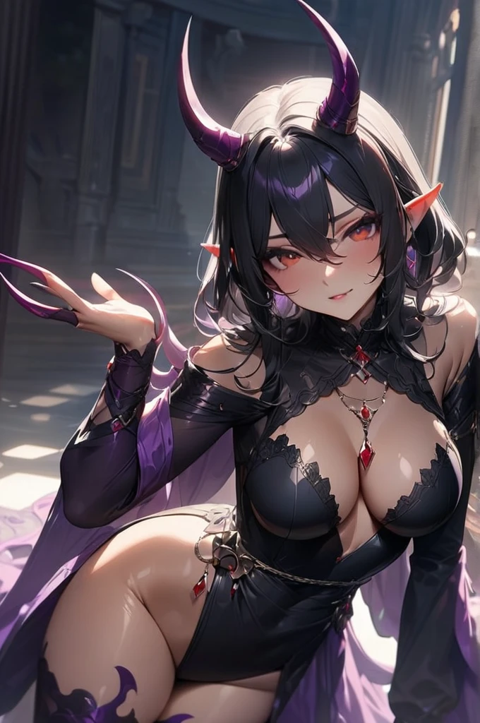 ((Best quality)), ((masterpiece)), (detailed), sexy demoness