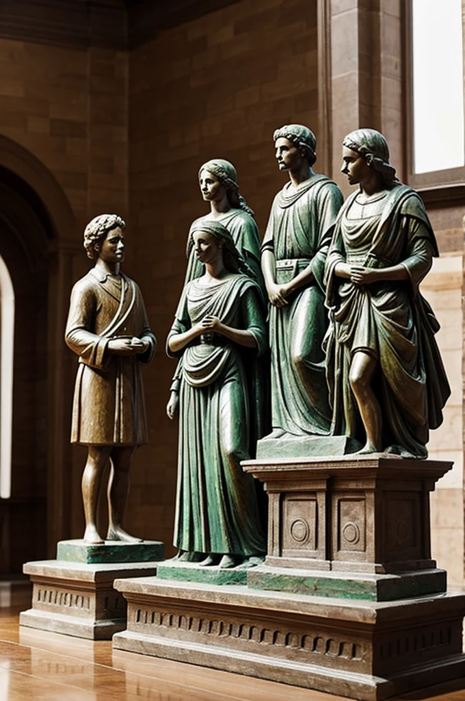 Make a famario with a statue inside

