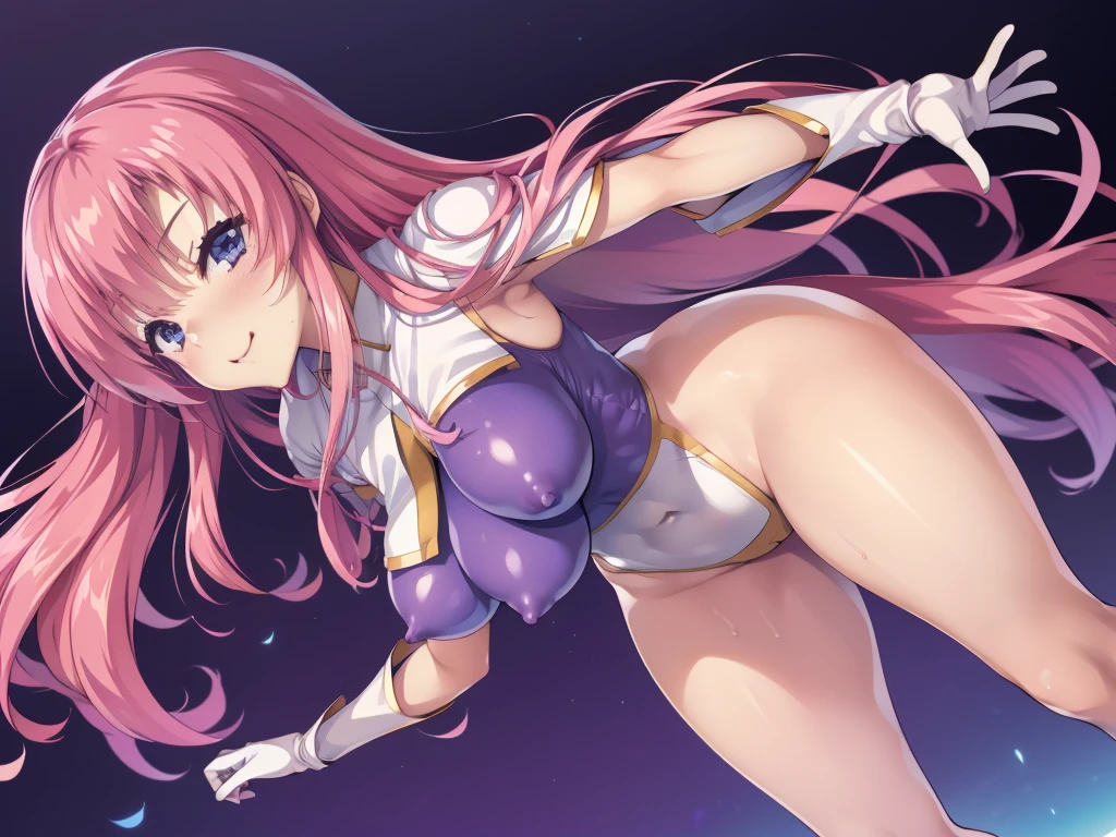 NSFW,((One man and one woman,Is giving a titjob)), Paizuri squeeze,paizuri,breasts blowjob,breast in 1penis,(masterpiece)、(Highest image quality)、(Super detailed)、(extremely detailed)、4K、(8K)、Highest image quality、(beautiful)、
more campbell, 1 girl, star hair ornaments, hair ornaments, pink hair, long hair, gloves, Leotard Purple leotard, white leotard, leotard that bites、super breasts、thick thighs、,light smile、dynamic angle、noise removal