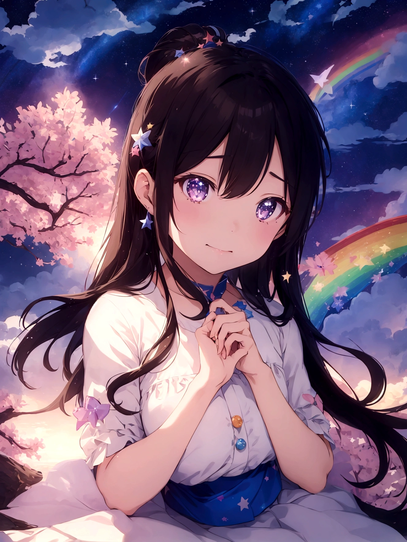 Tanabata、rainbow、Night Sky、Candy Country、Sparkling、Dreaminess、fluffy、star island、beautiful、cute