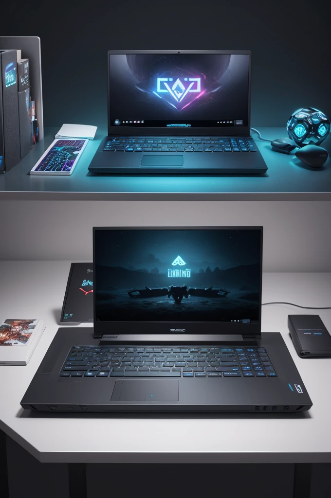 I would like to create an image of a gaming notebook