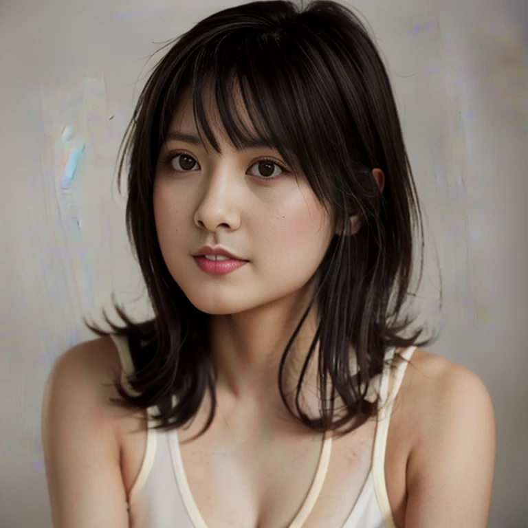 (masterpiece, best quality:1.2), realistic, RAW photo of a 24 year old girl, face portrait, neutral background, dslr, soft lighting, high quality, film grain, Fujifilm XT3, 