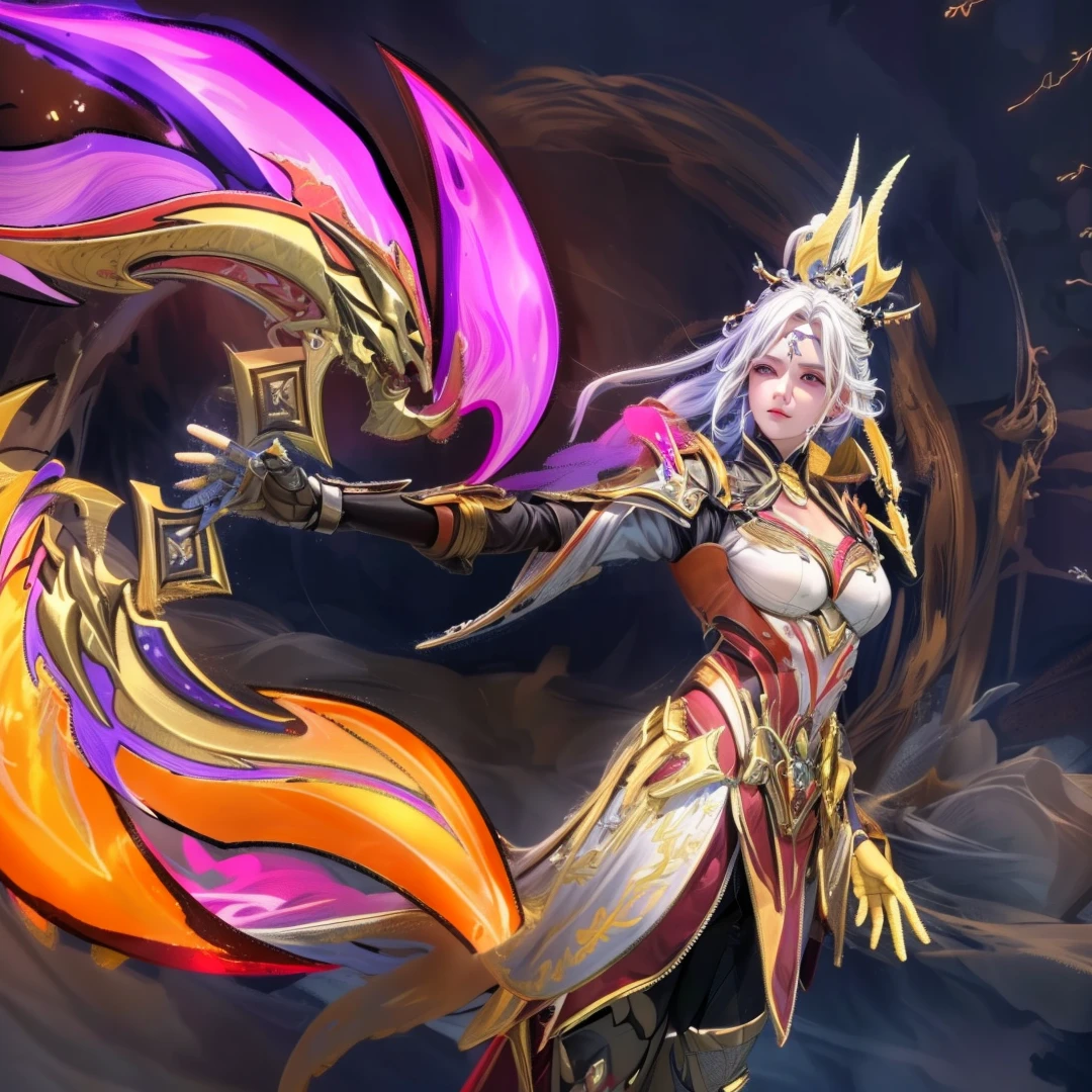 Best quality, masterpiece, ultra high res, 3D, (photorealistic:1.4), white hair, professional lightning, sharp focus, deep shadow, (extremely detailed CG unity 4k fhd wallpaper), 8k.
