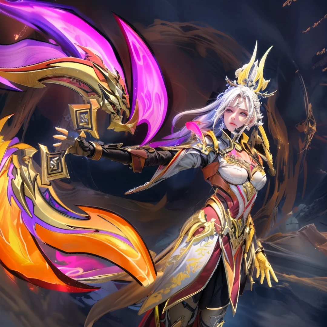 Best quality, masterpiece, ultra high res, 3D, (photorealistic:1.4), white hair, professional lightning, sharp focus, deep shadow, (extremely detailed CG unity 4k fhd wallpaper), 8k.