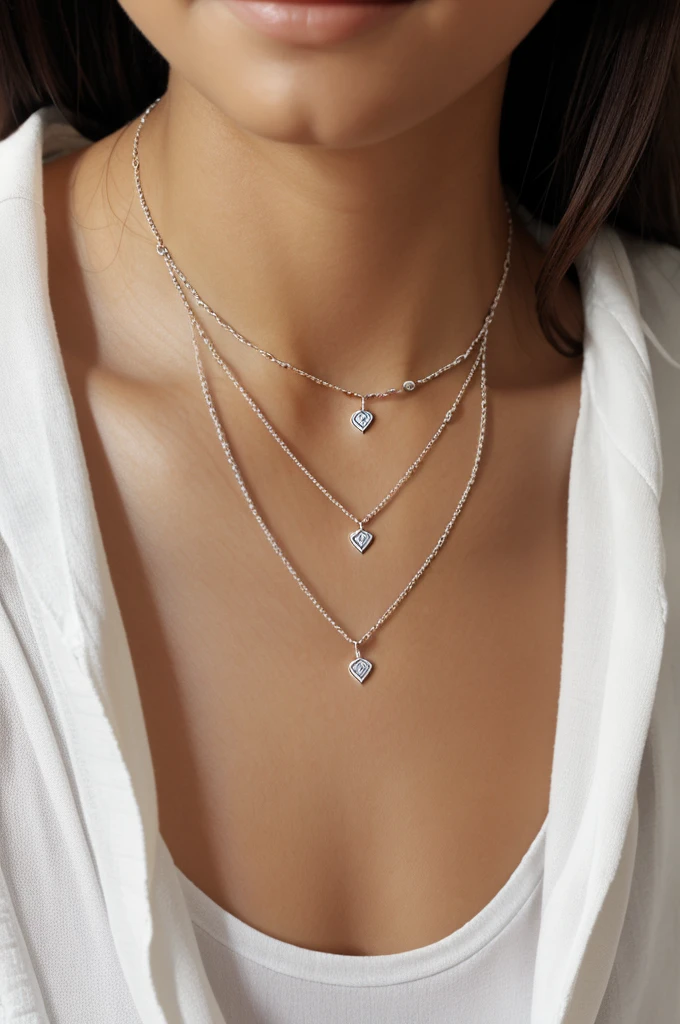 Create a silver jewelry collection with earrings, collars, bracelet, bracelete e aneis. Inspired and hearts