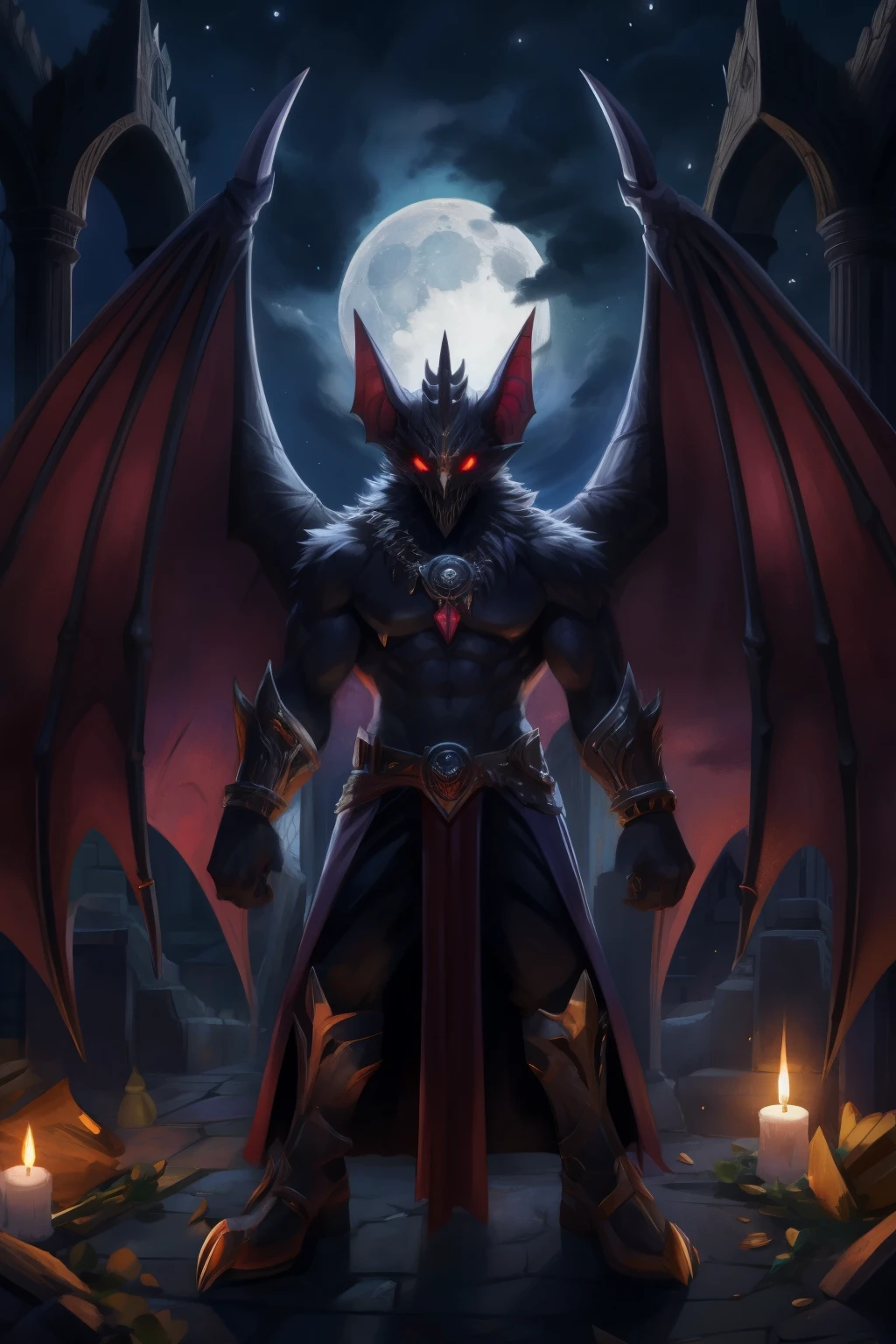 Bat Demon,nigth,themoon