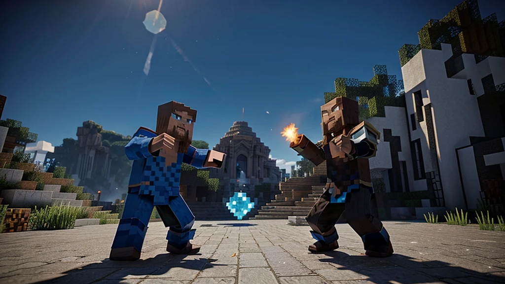wizards vs mages epic fight minecraft style