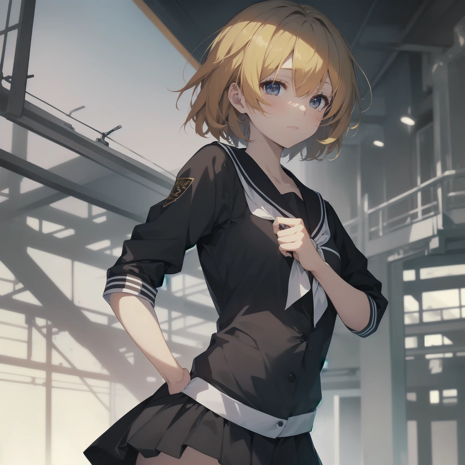 ultra-absurdres-Top quality by artist God, ultra-detailed, high resolution, anime moe artstyle, best anime 8k konachan wallpaper, pixiv contest winner, pool:2810, perfect anatomy,break, 1girl, (Please draw a girl walking sleepily to school alone. )break,(Solo,little female, -yeld:1.Full limbs, complete fingers,a junior hihort hair), short cut, flat chest, , small butt, small black eyes, beautiful detailed eyes, well-proportioned iris and pupils, expressive eyes, highres detailed hair, soft expression, salor school_uniform, sailor collar, serahuku, bow, pleated skirt,(Detailed Lighting), (Detailed background), in the School commute route. break,super detailed skin, Best cinematic lighting powered by famous artist, 8k,beauty illustration,photoshop_(medium),very aesthetic,break,((artist:yuuji_(and) )), artist:clamp ,artist:carnelian ,artist:kantoku ,