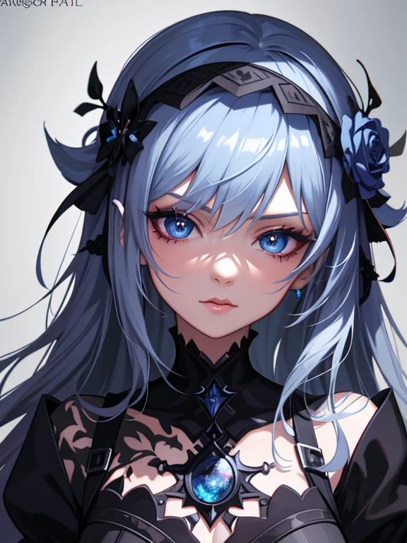 Anime girl with blue eyes and gothic makeup, Detailed digital anime art, Guviz-style artwork, Stunning anime face portrait, wlop rossdraws, 8K high quality detailed art, 4k highly detailed digital art, detailed matte fantasy portrait, rossdraws portrait, Guweiz on ArtStation Pixiv, Fantasy art style, Fanart Meilleure ArtStation,Tattoo removal