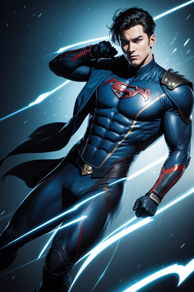A DC comic style hero with uniform