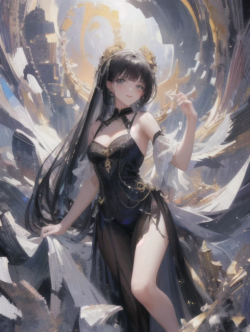 ((masterpiece, best quality)), Delicate face,Dragon Girl,gold,whole body,Standing picture,Long legs,Large Breasts,Gradient long wavy hair,Perfect body proportions,Beautiful blue eyes,Extremely beautiful,transparent, Pure white background,cloud,fresh breeze,Erotic_lingerie,Sexy_Bikini,Lace,Garter stockings