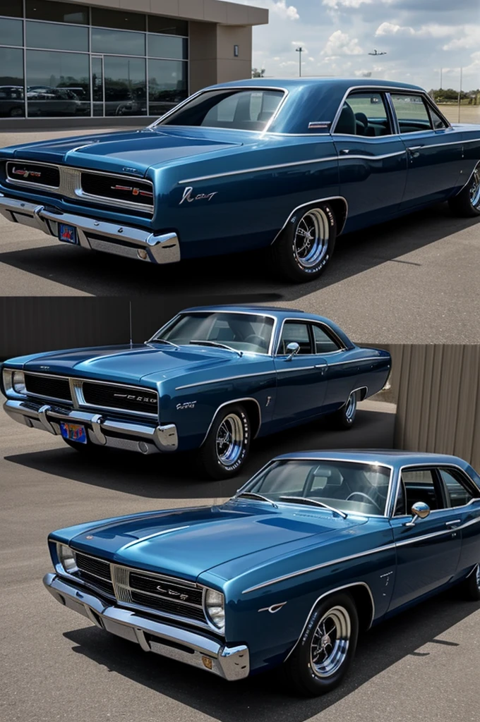 Dodge CORONET SEDAN Dark blue color with sport rims 