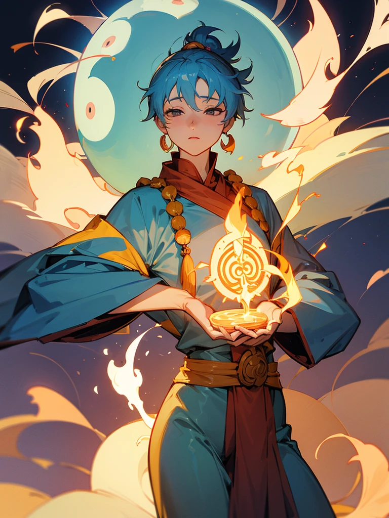 Namu Kannon Bodhisattva Flame Blue Costume