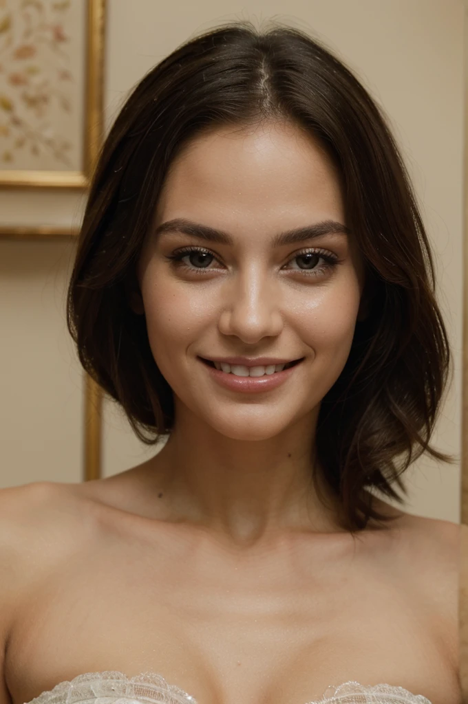 ((best quality)), ((masterpiece)), (detailed), perfect face captivating look made up. Very beautiful Beautiful smile