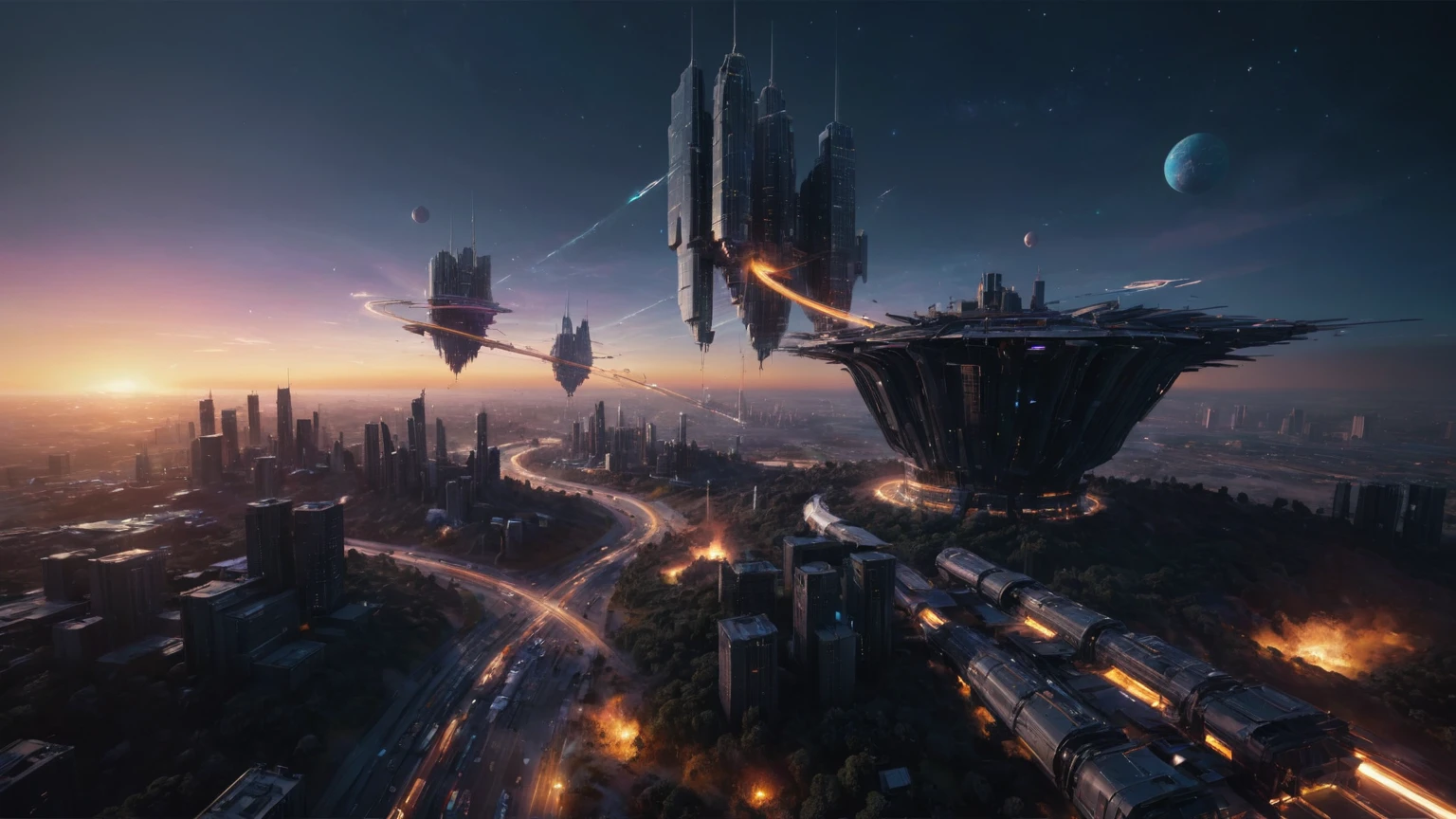 aerial view. brightly colored abstract image of a space station with a spiral, epic beautiful space scifi, chaotic cinematic space rift, greg beeple, planets colliding, beeple and tim hildebrandt, beeple and jean giraud, end of the universe, galaxy space sci-fi, ringworld, by Mike "Beeple" Winkelmann. Matrix style, (((((Matrix cascading code))))), (((((a futuristic twin tower skyscraper with a unique twisted design))))), (((((OLED GUI interfaces in the building))))), at night, (((((1girl, solo))))), photo realistic, (((large-breast:1.2 slim body, cleavage))), (((off broken mini sling-shirt and black sling bra, extreamly short pleated miniskirt exposing panty))), (((((running pose))))), (((((matrix style black sunglasses))))), ((((((((((aiming with a short gun)))))))))), (((((looking at camera))))), (((very low view))), (((((half-body thigh level medium shot))))), (((cinematic lighting))).