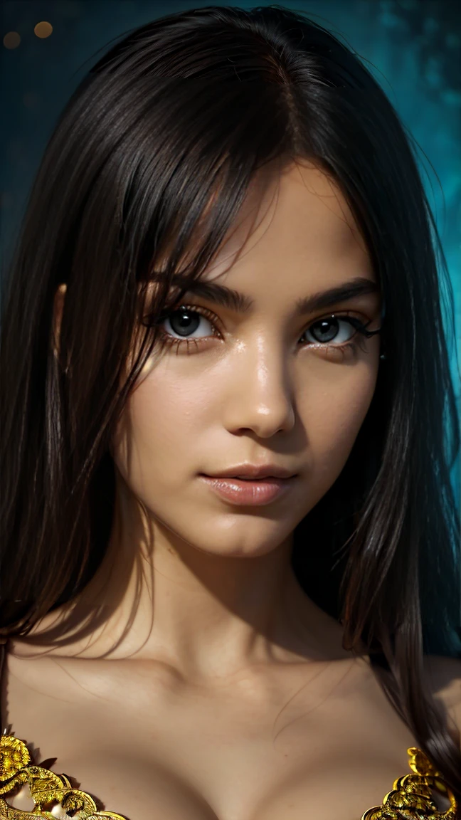 a princess, ((((half body)))), showing a perfect face, full mouth, beautiful nose, (beautiful eyes), (((8k resolution))) , incredibly detailed and intricate, surreal, magical, hypermaximalist , elegant, hyper-realistic, super detailed, studio lighting, yellow roses background 16x incidental light, ultra texture quality, symmetrical, (((quality))) (((micro))) (((detail))), sf , masterpiece of intricate art, sinister, matte painting movie poster, golden ratio, trending on cgsociety, intricate, epic, trending on artstation, by artgerm, h. R. giger and beksinski, highly detailed, vibrant, production cinematic character rendering, very high quality model