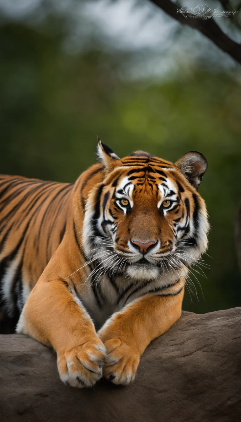 Full of dynamism　Bengal Tiger　Sharp Eyes