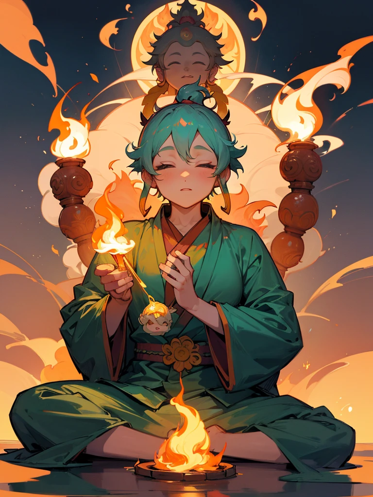 Namu Kannon Bodhisattva Namu Amida Butsu Thought Flame Cute