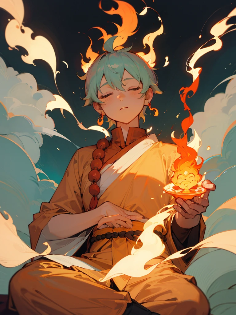Namu Kannon Bodhisattva Namu Amida Butsu Thought Flame Cute