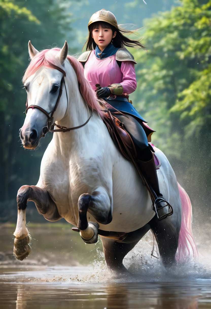 (((masterpiece))),(((Highest quality))),((Tabletop:1.4, Highest quality)), (Realな写真:1.4),
((1 cute girl knight)),rodeo,horse standing,Surprised face,stumble,aggressive,slouch,horse standing, prancing horse in pitfall,cute,Napoléon horse sliped in pitfall,
(超High resolution:1.2),, wonderful, Very detailed CG Unity 8k wallpaper, Very detailed, High resolution,fat horse ridden by japanese girl,Plump,Double,Pink Armor,Soaking in the swamp,Mud Splash,
Soft Light, Beautiful detailed girl, Droopy eyes,Very detailedな目と顔, Beautiful and exquisite nose, Beautiful and exquisite, horse ridden by a girl can't stand up because its drowned in the sticky muddy pitfall:10.0 ,Displeased face:4.0,Real,Stir,Anatomically correct,action horse riding scene while struggle fighting