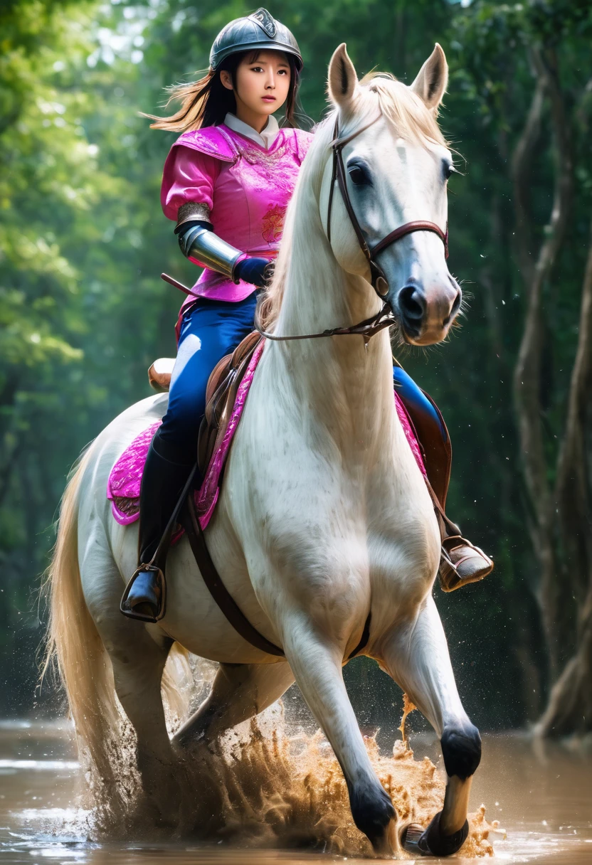 (((masterpiece))),(((Highest quality))),((Tabletop:1.4, Highest quality)), (Realな写真:1.4),
((1 cute girl knight)),rodeo,horse standing,Surprised face,stumble,aggressive,slouch,horse standing, prancing horse in pitfall,cute,Napoléon horse sliped in pitfall,
(超High resolution:1.2),, wonderful, Very detailed CG Unity 8k wallpaper, Very detailed, High resolution,fat horse ridden by japanese girl,Plump,Double,Pink Armor,Soaking in the swamp,Mud Splash,
Soft Light, Beautiful detailed girl, Droopy eyes,Very detailedな目と顔, Beautiful and exquisite nose, Beautiful and exquisite, horse ridden by a girl can't stand up because its drowned in the sticky muddy pitfall:10.0 ,Displeased face:4.0,Real,Stir,Anatomically correct,action horse riding scene while struggle fighting