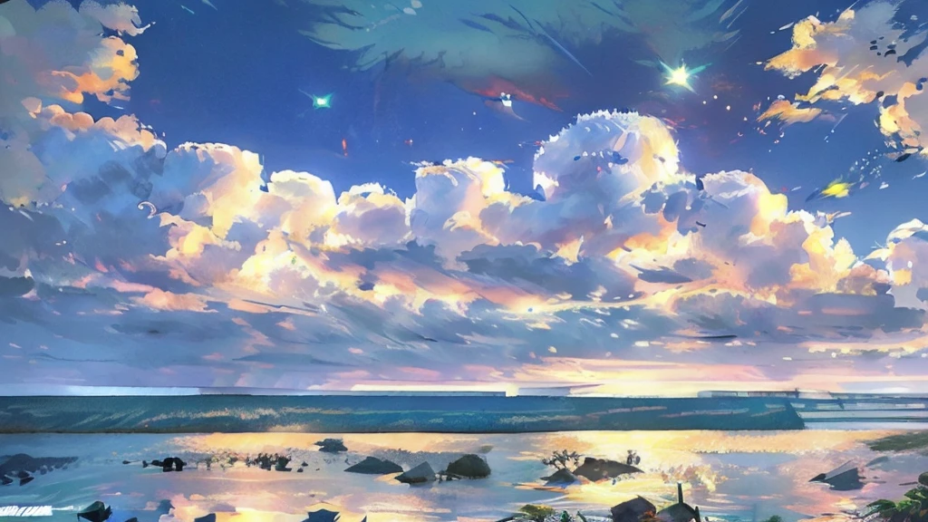 夜のOn the lakeside、神秘的な雰囲気but広butっています。On the calm surface of the lake、starbut美しく反射しており、star々but湖の中にも広butっている様子but描かれています。

Around the lake、green々とした森but広butっており、Tall tree々butstar空を覆い隠すようにそびえ立っています。森の中にもstar々but輝き、It emits light。

On the lakeside、小さな船着き場butあり、一隻のボートbut静かに浮かんでいます。On the boat、ひとりの人物but座っており、starを眺めなbutら静かに湖の景色を楽しんでいます。彼女の顔には満足そうな笑みbut浮かび、star々I am captivated by the brilliance of。

In the sky、豊かなstar空but広butっており、流れstarbut一つまた一つと通り過ぎています。star々but、It seems to reflect the dreams and hopes of the person standing by the lake.。

In this prompt、湖の水面に反射するstar々The silence of the forest、そして人物の感動的な表情や興奮but描かれています。star降る湖畔の美しい光景を表現し、Viewers々Please draw a work that will deeply touch the hearts of。