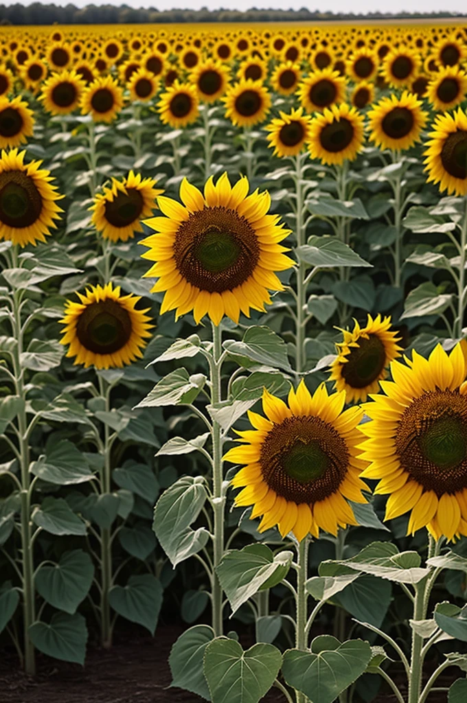 Create a field of sunflowers
