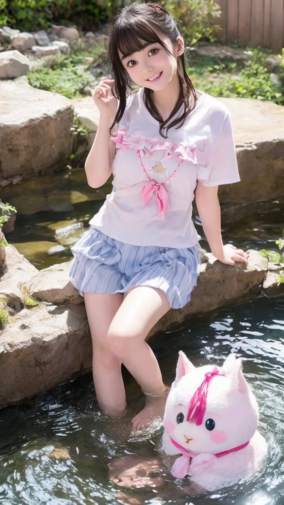 Kanna Hashimoto、High quality、Very cute、Soaking in a hot spring